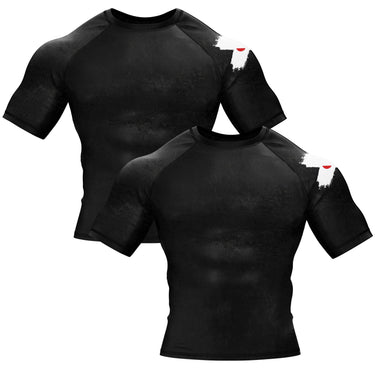 Accent Minimalist White/Black Compression Shirt XMARTIAL
