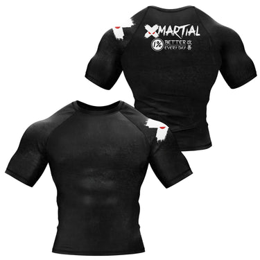 Accent Minimalist White/Black Compression Shirt XMARTIAL