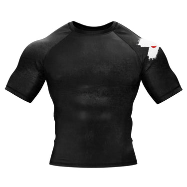 Accent Minimalist White/Black Compression Shirt XMARTIAL