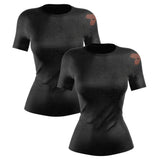 Accent Minimalist Women's Brown/Black Compression Shirt XMARTIAL