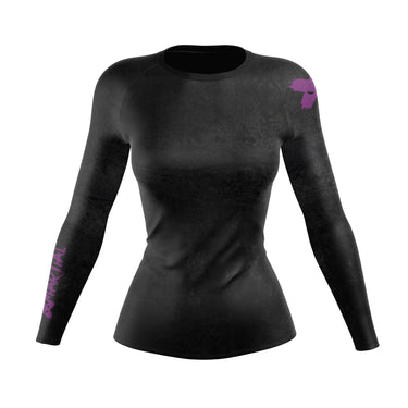 Accent Minimalist Women's Long Sleeve White/Black Compression Shirt XMARTIAL
