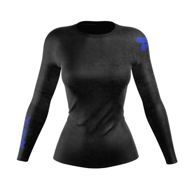 Accent Minimalist Women's Long Sleeve White/Black Compression Shirt XMARTIAL