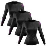 Accent Minimalist Women's Long Sleeve White/Black Compression Shirt XMARTIAL