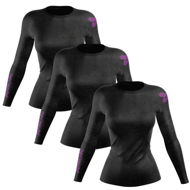 Accent Minimalist Women's Long Sleeve White/Black Compression Shirt XMARTIAL
