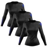 Accent Minimalist Women's Long Sleeve White/Black Compression Shirt XMARTIAL