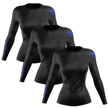 Accent Minimalist Women's Long Sleeve White/Black Compression Shirt XMARTIAL
