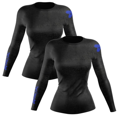 Accent Minimalist Women's Long Sleeve White/Black Compression Shirt XMARTIAL
