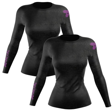 Accent Minimalist Women's Long Sleeve White/Black Compression Shirt XMARTIAL