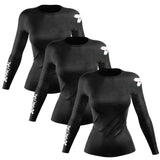 Accent Minimalist Women's Long Sleeve White/Black Compression Shirt XMARTIAL