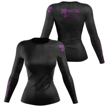 Accent Minimalist Women's Long Sleeve White/Black Compression Shirt XMARTIAL