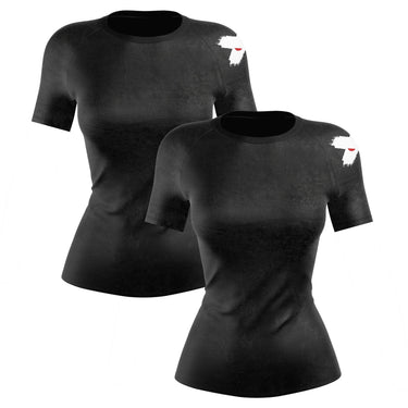 Accent Minimalist Women's White/Black Compression Shirt XMARTIAL