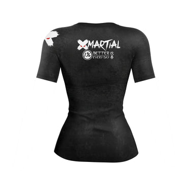 Accent Minimalist Women's White/Black Compression Shirt XMARTIAL