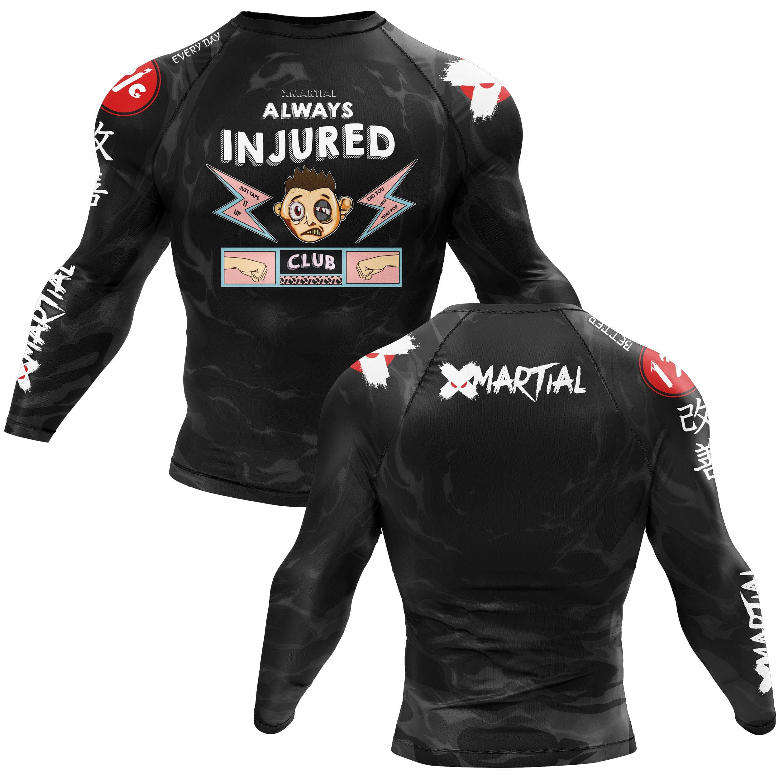 Acbjj Rash Guard Always Injured BJJ Rash Guard - XMARTIAL