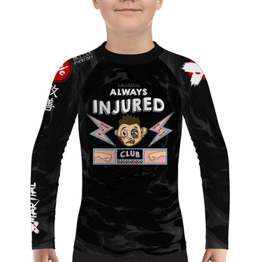 Always Injured Kids BJJ Rash Guard XMARTIAL