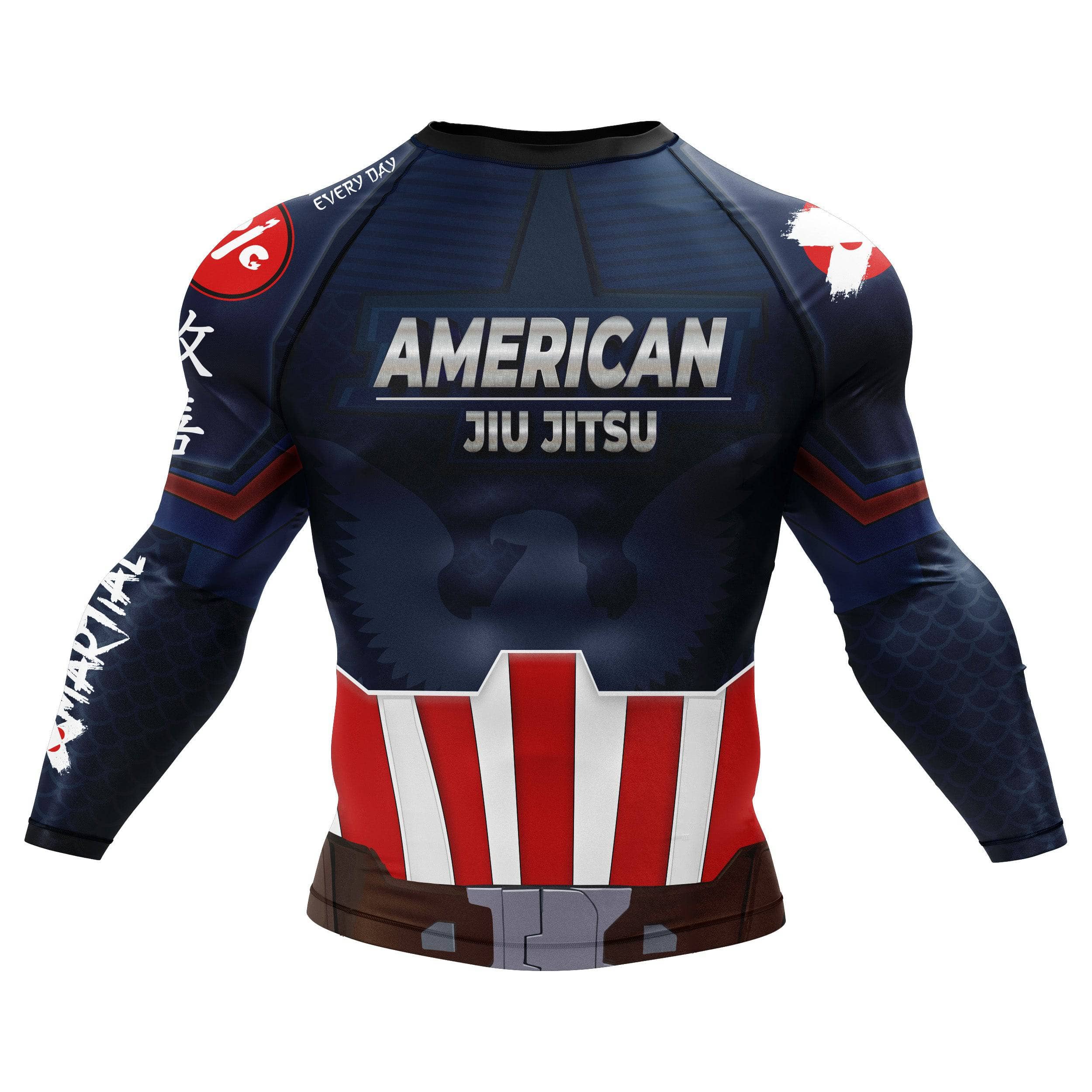 American Jiu Jitsu Hero BJJ Rash Guard - XMARTIAL