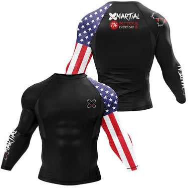 American Warrior BJJ Rash Guard XMARTIAL
