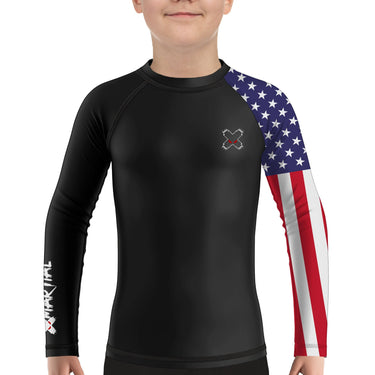 American Warrior Kids BJJ Rash Guard XMARTIAL