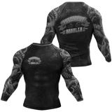 BJJ Rash Guard Black Aggressive Cuddles X-Tech 25 Series XMARTIAL