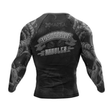 BJJ Rash Guard Black Aggressive Cuddles X-Tech 25 Series XMARTIAL