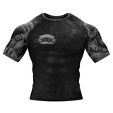 BJJ Rash Guard Black Aggressive Cuddles X-Tech 25 Series XMARTIAL