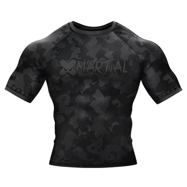 BJJ Rash Guard Black Camo Fight Team X-Tech 25 Series XMARTIAL