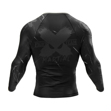 BJJ Rash Guard Black Fight Team X-Tech 25 Series XMARTIAL