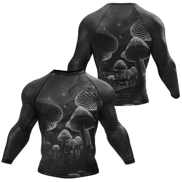BJJ Rash Guard Black Indigo Mushroom X-Tech 25 Series XMARTIAL