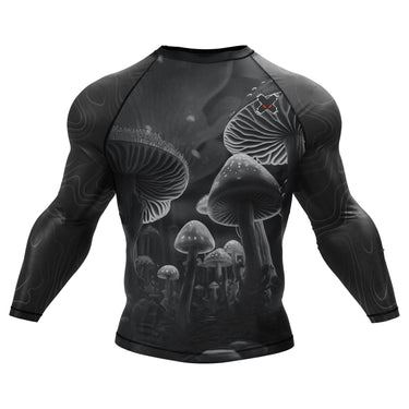 BJJ Rash Guard Black Indigo Mushroom X-Tech 25 Series XMARTIAL