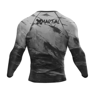 BJJ Rash Guard Black Shredded Panda X-Tech 25 Series XMARTIAL