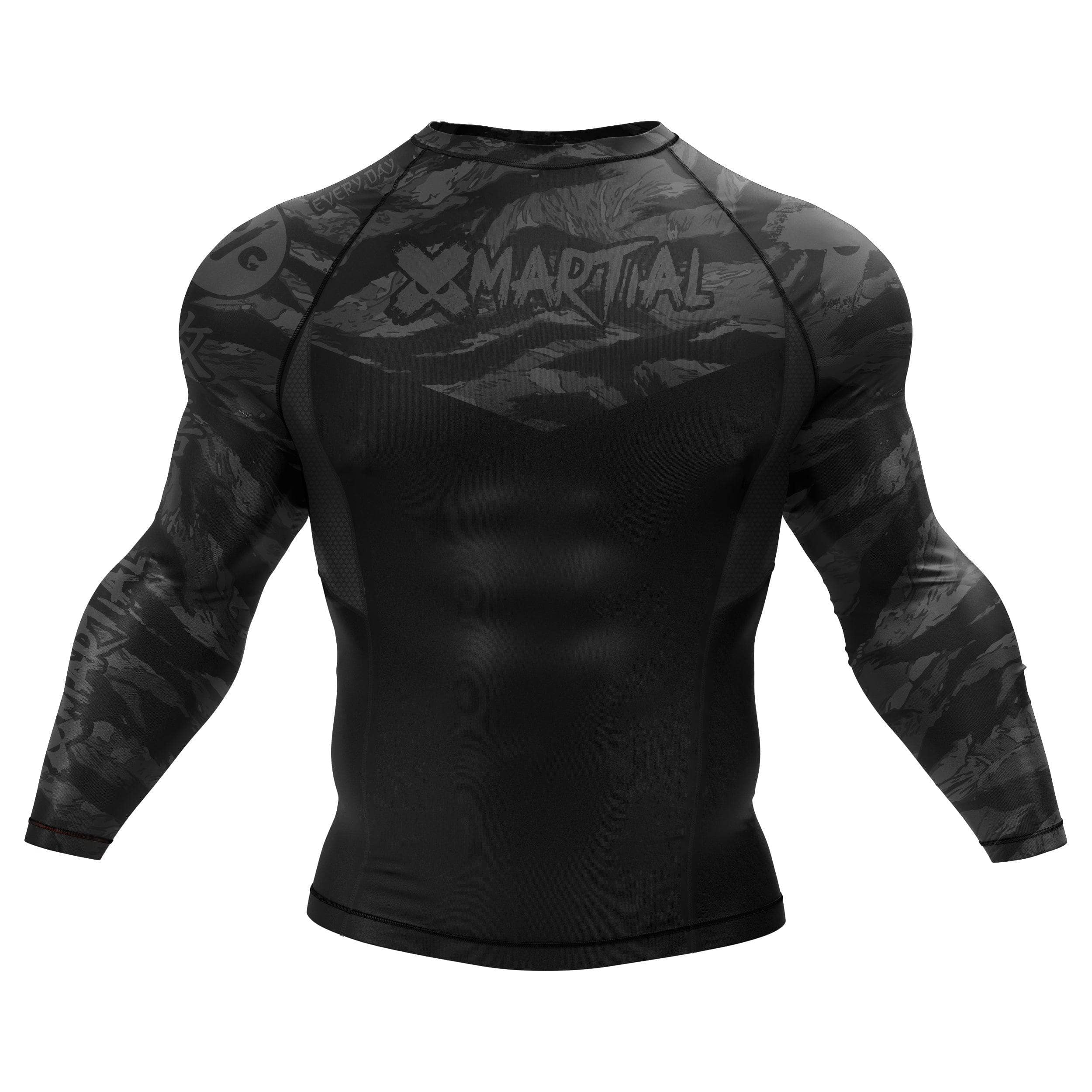 Jonin Rash Guard xmartial-bjj-rash-guard-black-tiger-camo-x-tech-25-series ...