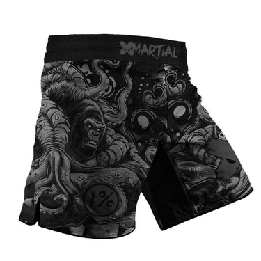 BJJ Shorts Black Aggressive Cuddles X-Tech 25 Series XMARTIAL