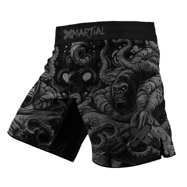 BJJ Shorts Black Aggressive Cuddles X-Tech 25 Series XMARTIAL