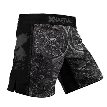 BJJ Shorts Black Aztec X-Tech 25 Series XMARTIAL