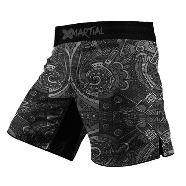 BJJ Shorts Black Aztec X-Tech 25 Series XMARTIAL