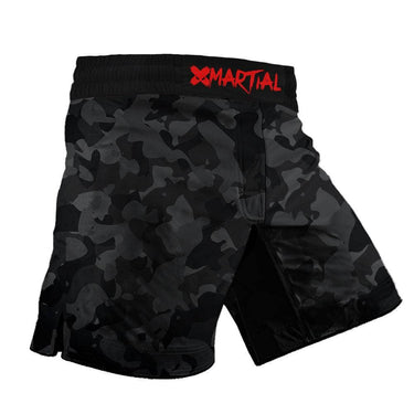 BJJ Shorts Black Camo Fight Team X-Tech 25 Series XMARTIAL