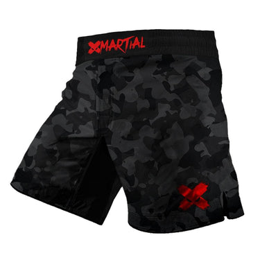 BJJ Shorts Black Camo Fight Team X-Tech 25 Series XMARTIAL