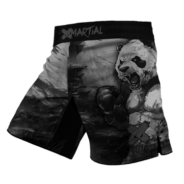 BJJ Shorts Black Shredded Panda X-Tech 25 Series XMARTIAL