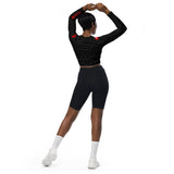 Black Cheetah Women's Longsleeve Crop Top XMARTIAL