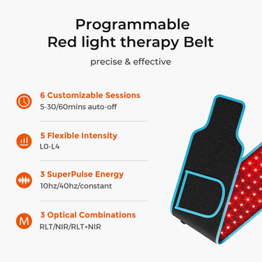Black Red Light Therapy Belt XMARTIAL