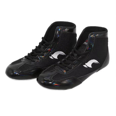 Black Shimmering Wrestling Shoes XMARTIAL