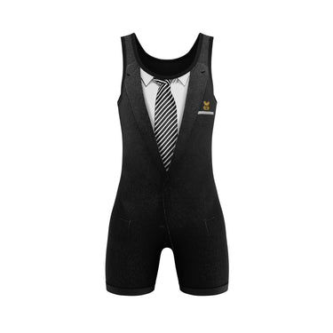 Black Tuxedo Wrestling Singlet XMARTIAL