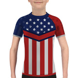 Captain Americana Kids BJJ Rash Guard XMARTIAL