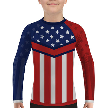Captain Americana Kids BJJ Rash Guard XMARTIAL