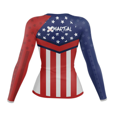 Captain Americana Women's BJJ Rash Guard XMARTIAL