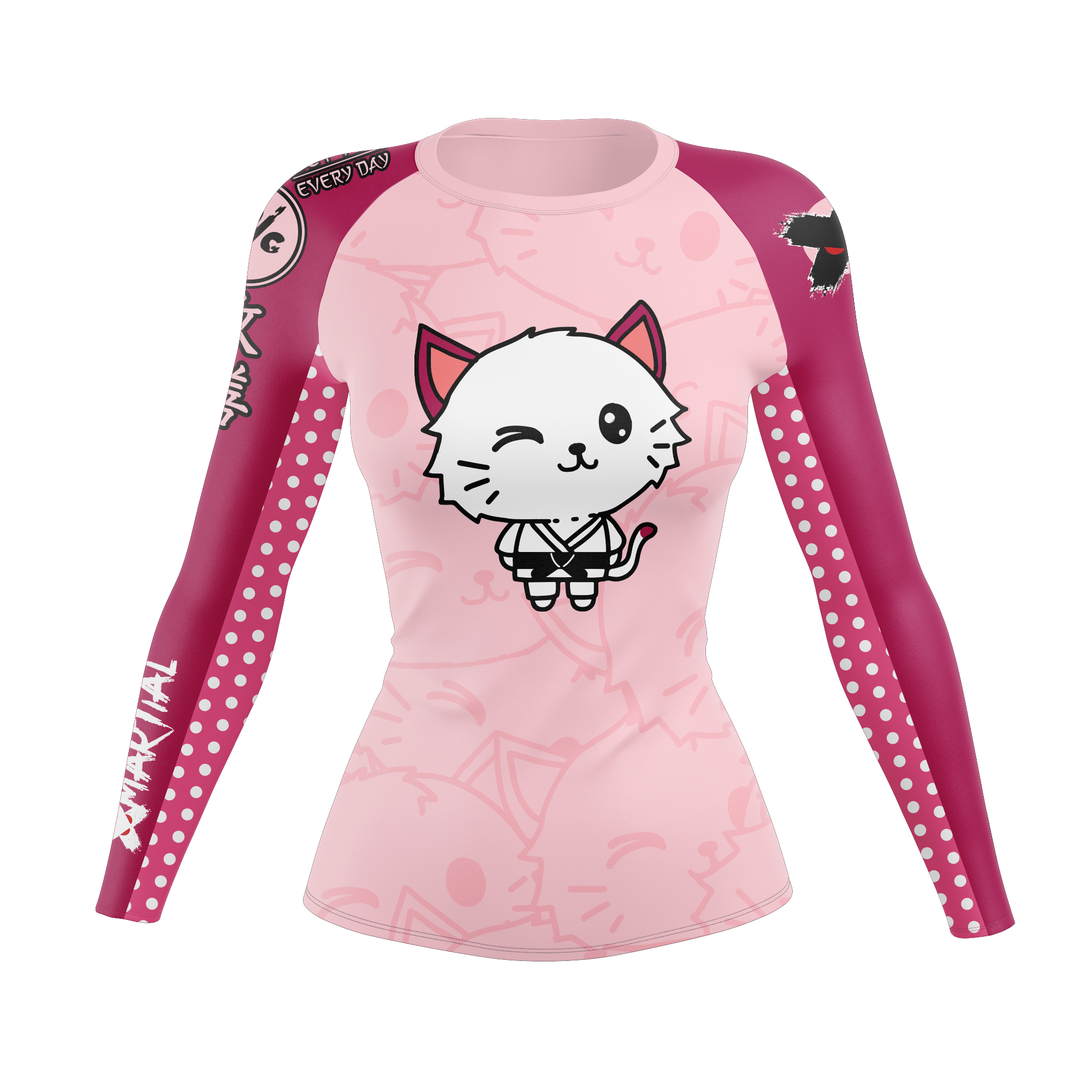 Acbjj Rash Guard Cat Jitsu Women's BJJ Rash Guard - XMARTIAL