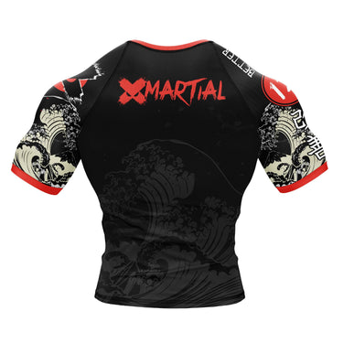 Cat Laser Eyes BJJ Rash Guard XMARTIAL