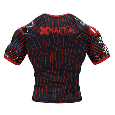 Cat Laser Eyes BJJ Rash Guard XMARTIAL