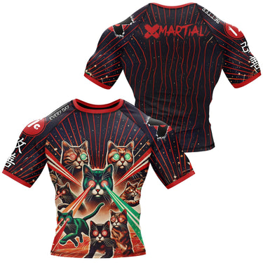 Cat Laser Eyes BJJ Rash Guard XMARTIAL