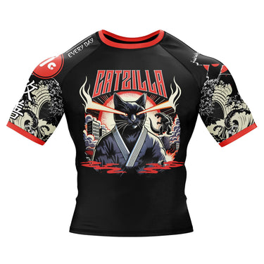 Cat Laser Eyes BJJ Rash Guard XMARTIAL