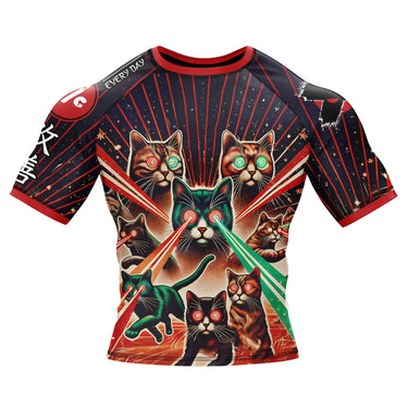 Cat Laser Eyes BJJ Rash Guard XMARTIAL